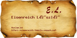 Eisenreich László névjegykártya