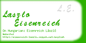 laszlo eisenreich business card